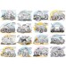 Розмальовка А4 210х297 мм 16 стор офсет 80г/м2 скоба (4+4) диз.Monster Cars