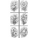 Розмальовка А4 210х297 мм 8 арк офсет 120г/м2 скоба (1+0) Flowers Розмальовка А4 210х297 мм 8 арк офсет 120г/м2 скоба (1+0) Flowers