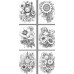 Розмальовка А4 210х297 мм 8 арк офсет 120г/м2 скоба (1+0) Flowers Розмальовка А4 210х297 мм 8 арк офсет 120г/м2 скоба (1+0) Flowers